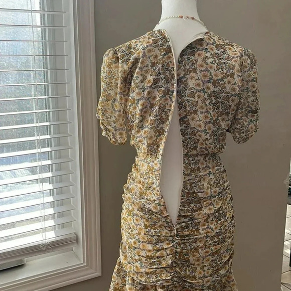 [XS]ASTR The Label Floral Ruched SS Summer Mini Dress - Picture 10 of 15